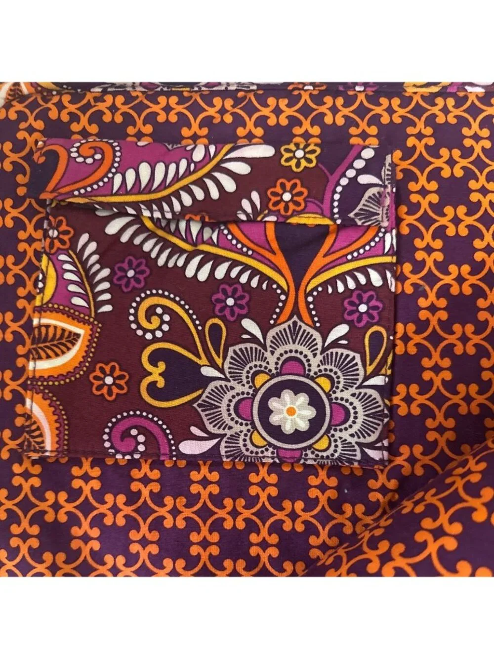 Vera Bradley Quilted Floral Laptop Sleeve 17" Safari Sunset Purple/Orange - Picture 8 of 10